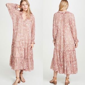 Free People Feeling Groovy Maxi Dress Red Combo